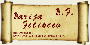 Marija Filipčev vizit kartica